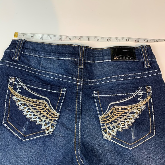 ZCO jeans premium shorts size 9 angel wings - Picture 4 of 7
